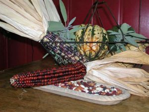 La tríada alimenticia mesoamericana: maíz, calabaza y judías.