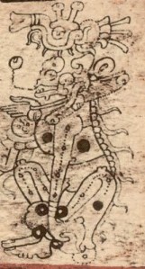 Dios A, en el códice de Dresde.