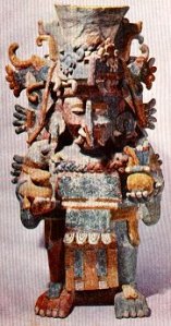Urna incensaria maya en forma de chaac.